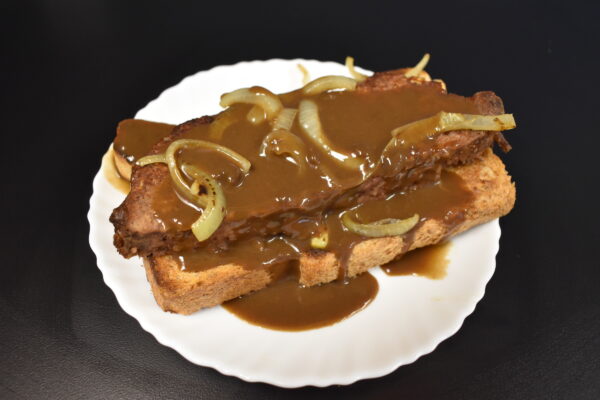 Open Faced Meatloaf Sandwich from Davenport Catering